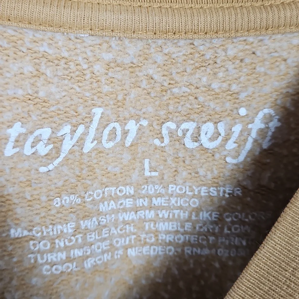 Taylor Swift Folklore Era Still On That Tightrope Crewneck Yellow Size L - Picture 2 of 8
